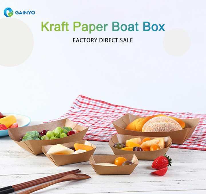 Kraft Paper 715ml Boat Boxes