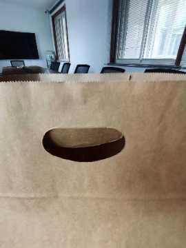 Square Bottom Punch Hole Kraft Paper Bag