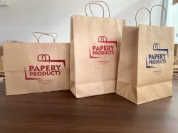 Twisted Handle Custom Printed Kraft Paper Bags
