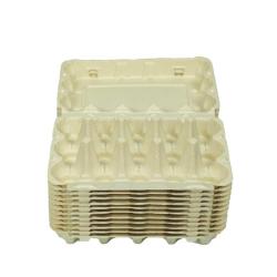 Compostable Bamboo Fiber 15 Cell Egg Carton