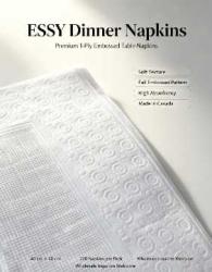 ESSY Dinner Napkin 1 Ply Full Embossed 40x40cm 1/8 Fold