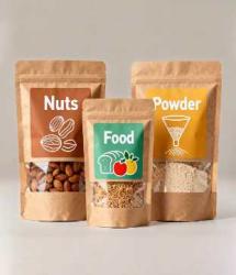 Kraft Stand-Up Pouch for Food & Dry Goods Packaging