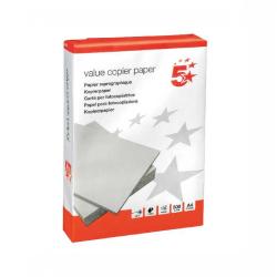 White A4 80gsm Copier Paper Ream (Pack of 2500) 5 Star 