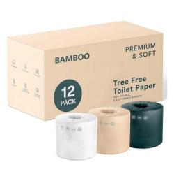 Bamboo Pulp Toilet Paper Rolls