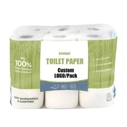 Bamboo Pulp Toilet Paper Rolls
