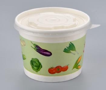 Paper Soup Bowl with Plastic Lid