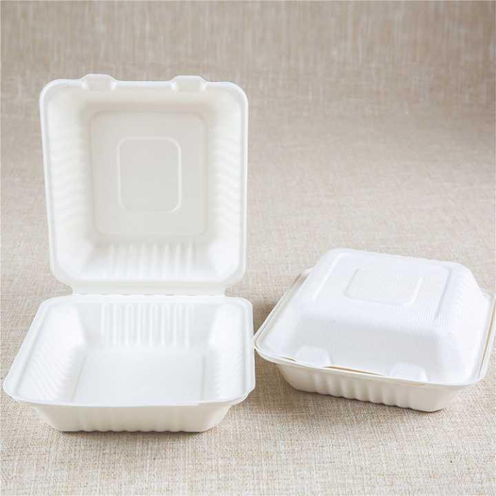 Bagasse 850ml Burger Boxes