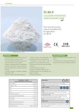 Slaked Lime or Hydrated Lime