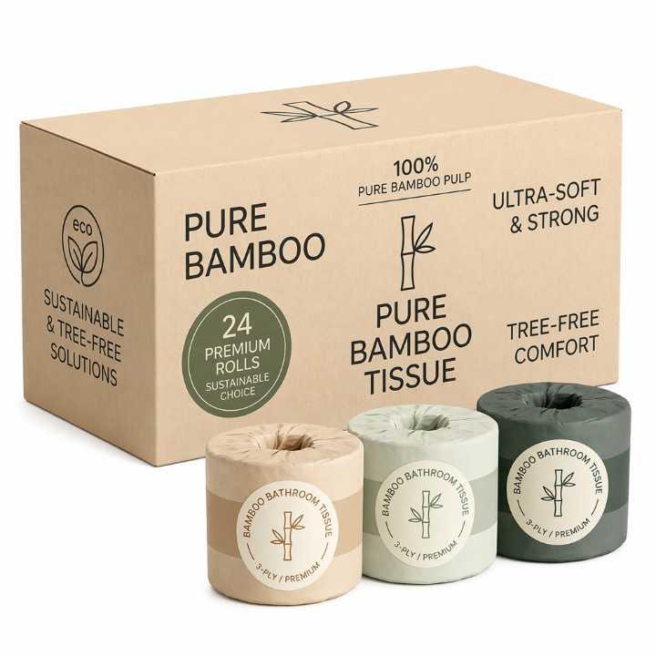 Private Label Bamboo Toilet Paper 2 Ply Toilet Tissue 